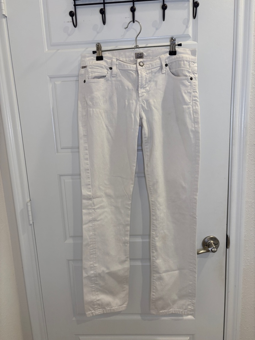 Citizens of Humanity Ava Low Rise Straight Leg Jeans White Size 28